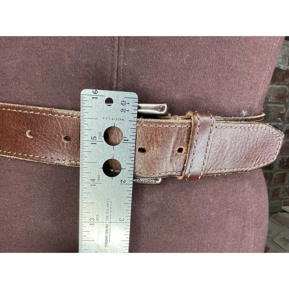 Columbia leather belt brown size 36